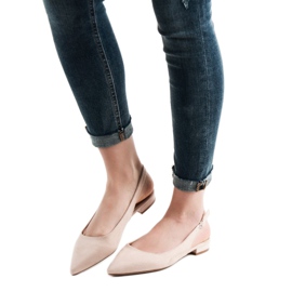 SHELOVET Muodikkaita mokkanahkaisia ​​baleriineja ruskea 2