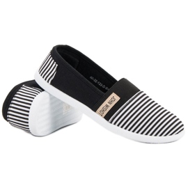 SHELOVET Raidalliset sliponit musta 1