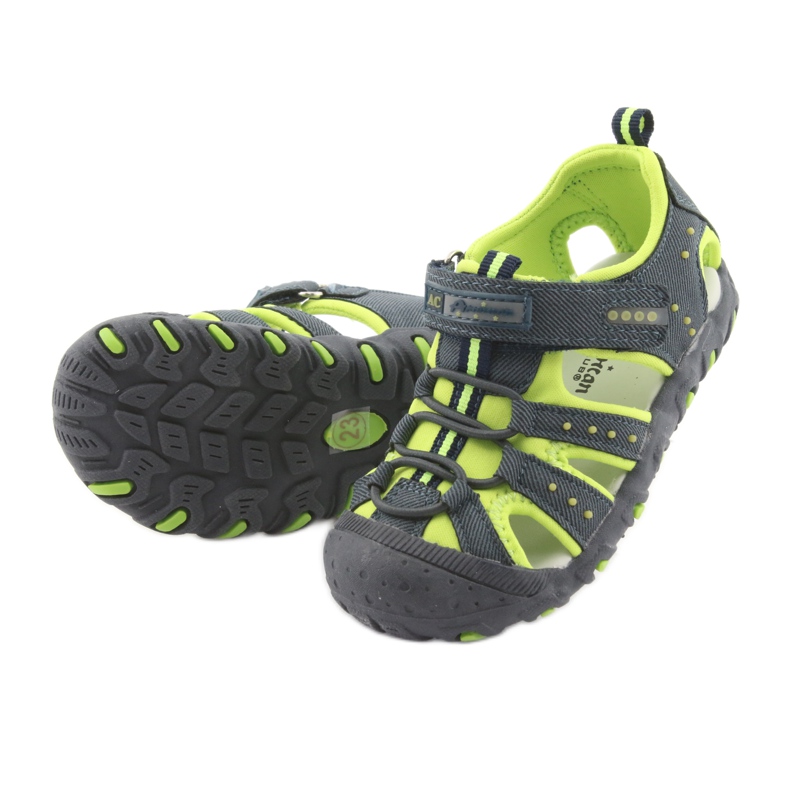 American Club DR11 velcro sandaalit pojille vihreä laivastonsininen 5