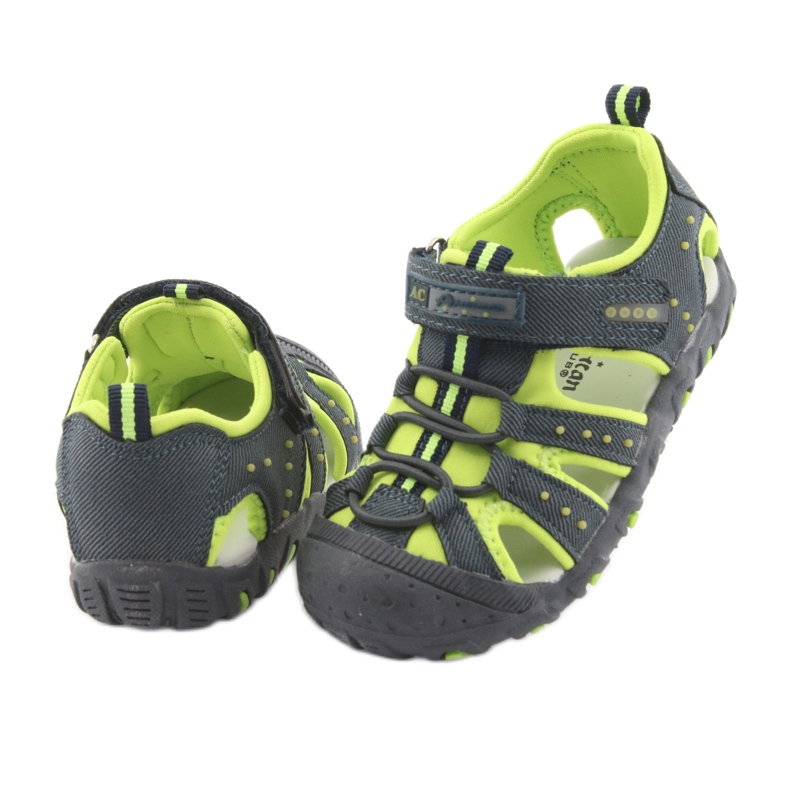 American Club DR11 velcro sandaalit pojille vihreä tummansininen 4