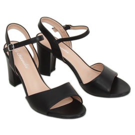 Mustat sandaalit korkokengät FZ583 Musta 2