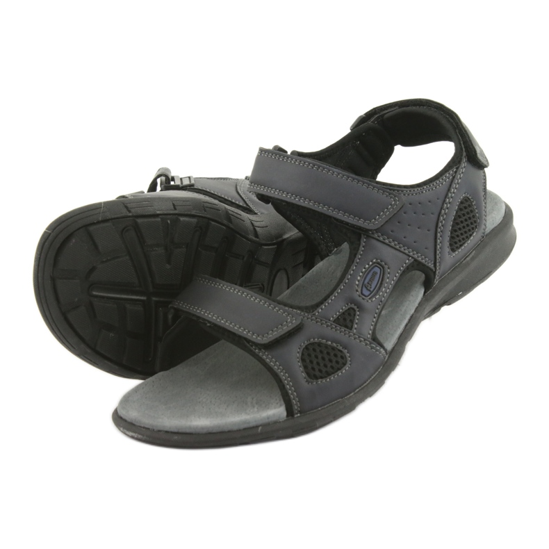 American Club Amerikkalaiset HL06 -urheilusandaalit musta laivastonsininen 4