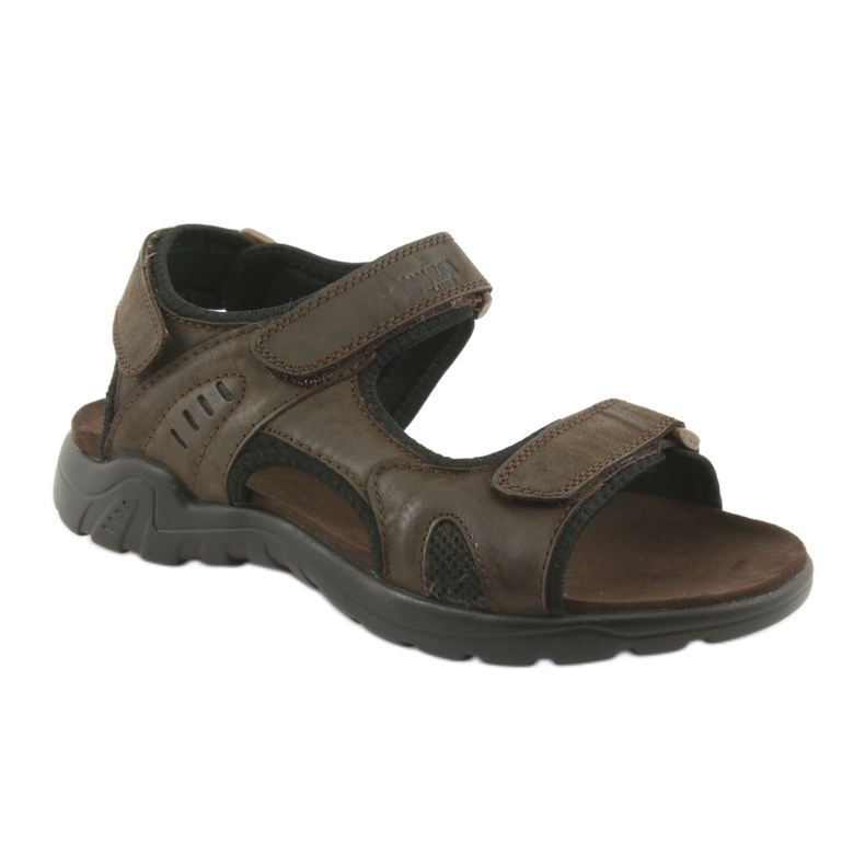 American Club Amerikkalaiset nahkaiset urheilusandaalit CY11 ruskea musta 1