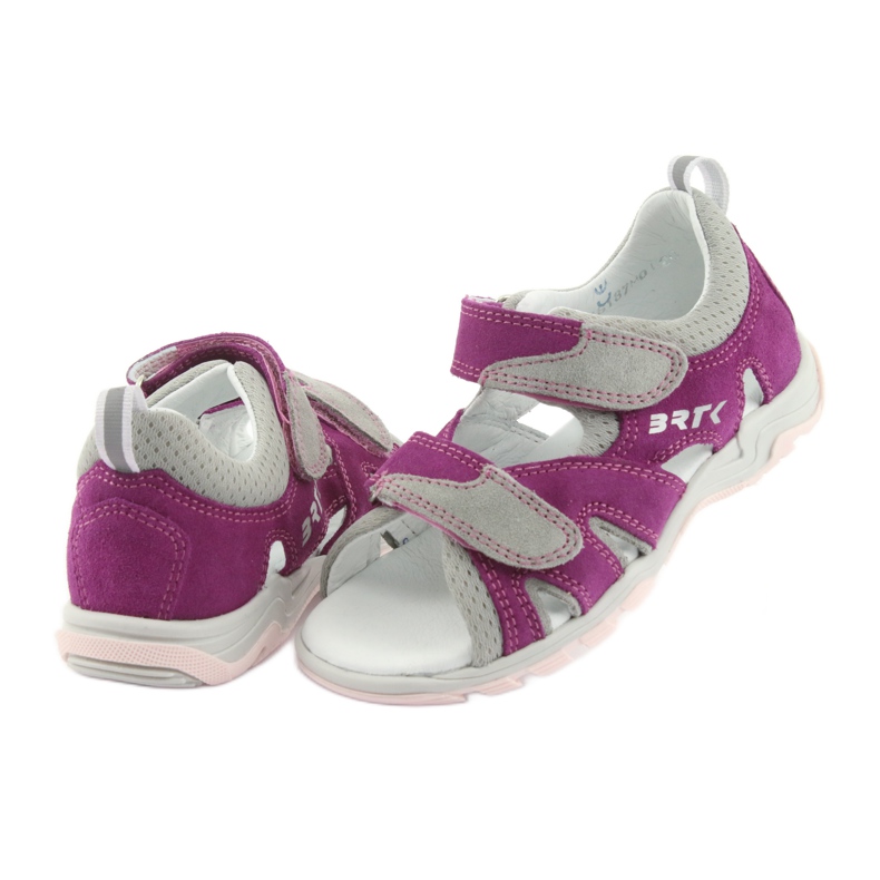 Tarranauhasandaalit Bartek 16187 pinkki/harmaa vaaleanpunainen 4