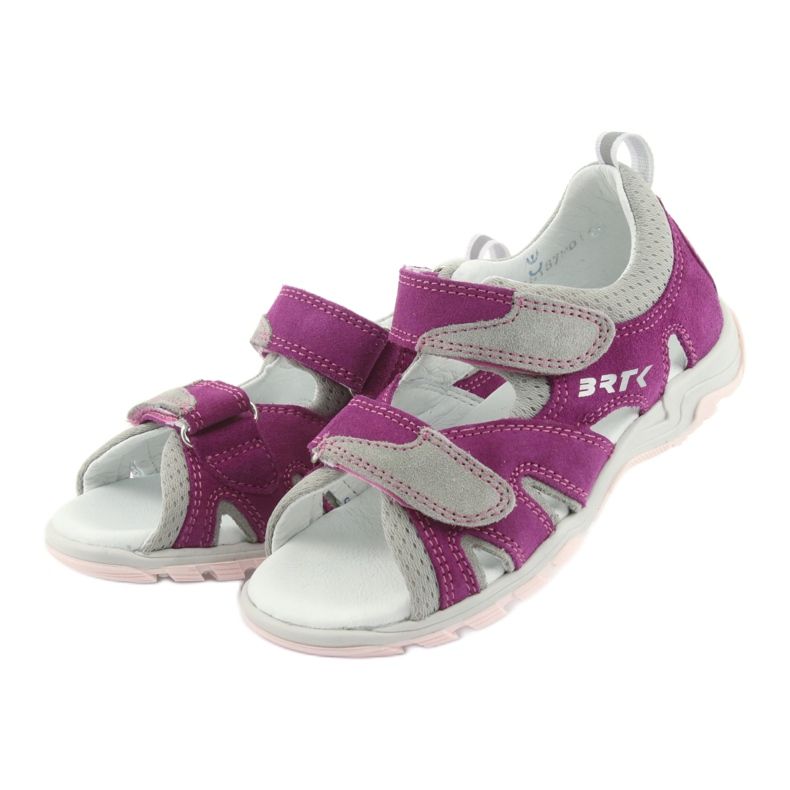 Tarranauhasandaalit Bartek 16187 pinkki/harmaa vaaleanpunainen 3