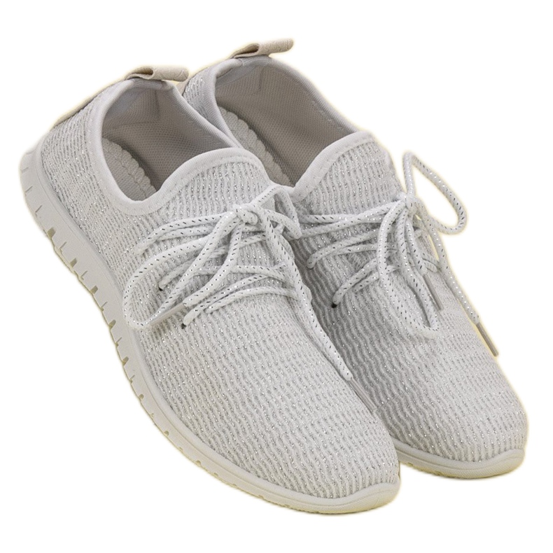 SHELOVET Valkoiset tekstiiliset jalkineet valkoinen 2