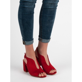 Milaya Tyylikkäät suljetut sandaalit punainen 2