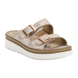 Filippo Mukavat nahkatossut ruskea keltainen 1