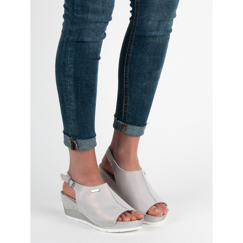 Filippo Nahkaverhoillut sandaalit harmaa 1