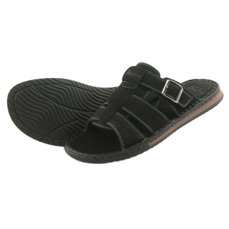 American Club Amerikkalaiset miesten flip flops kevyt podka06 musta 4