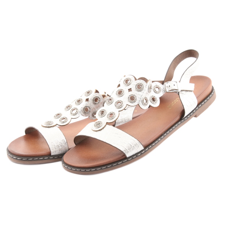 Sergio Leone Naisten sandaalit valkoinen harmaa 3