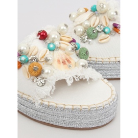 Valkoiset JH80 Valkoiset denim -espadrillit valkoinen monivärinen 1