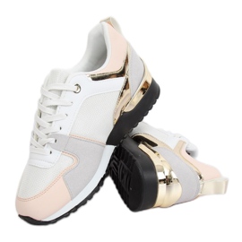 Valkoiset urheilukengät B-01 WHITE / PINK valkoinen monivärinen 1