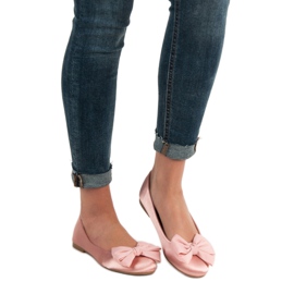 BELLAMILA Satiini ballerinat vaaleanpunainen 1