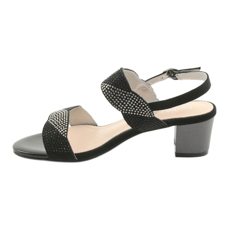 Sergio Leone Sandaalit SK795 -postitse mustalla zirkonilla 2