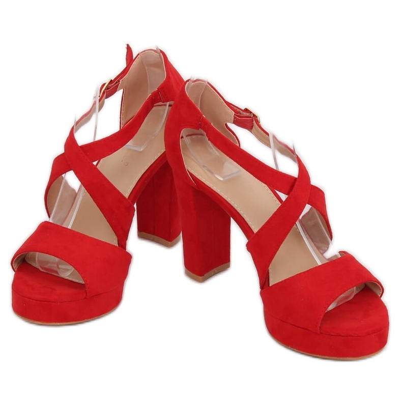 Punainen VV-23 Punaiset sandaalit lavalla 1 Punainen VV-23 Punaiset sandaalit lavalla 1