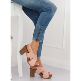 Sandaalit ala vaaleanpunaiset puukengät D-131 Pink vaaleanpunainen 1