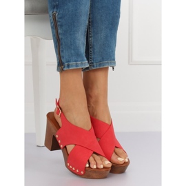 Sandaalit ala punainen puukengät D-131 Red 2