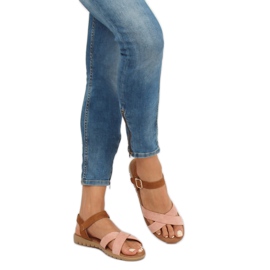 Vaaleanpunaiset naisten sandaalit 999 Pinkki vaaleanpunainen 2