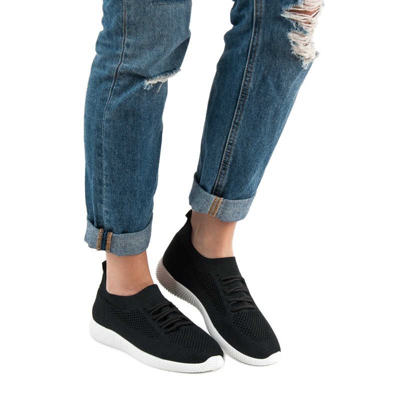 SHELOVET Liukastettavat urheilukengät musta 2