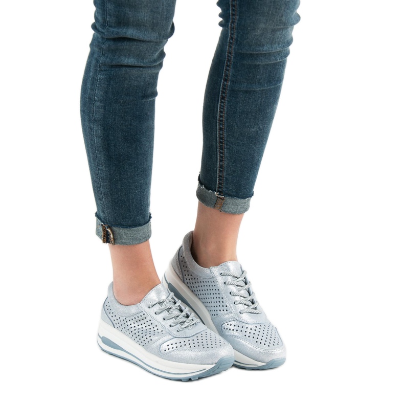 Filippo Nahkaiset brocade -kengät sininen 2