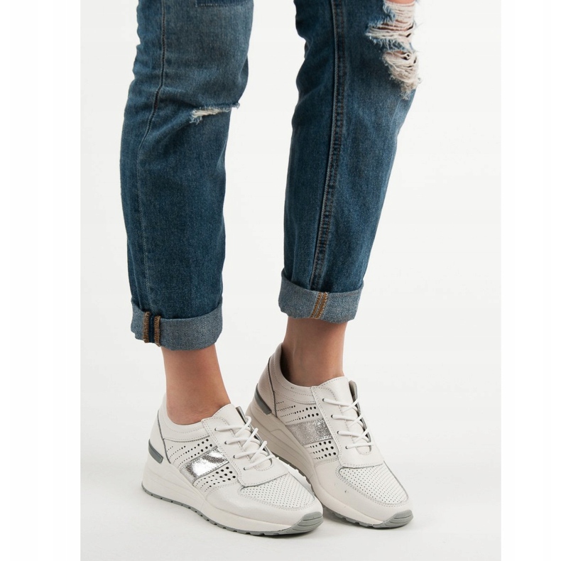 Filippo Nahka Wedge lenkkarit valkoinen 2