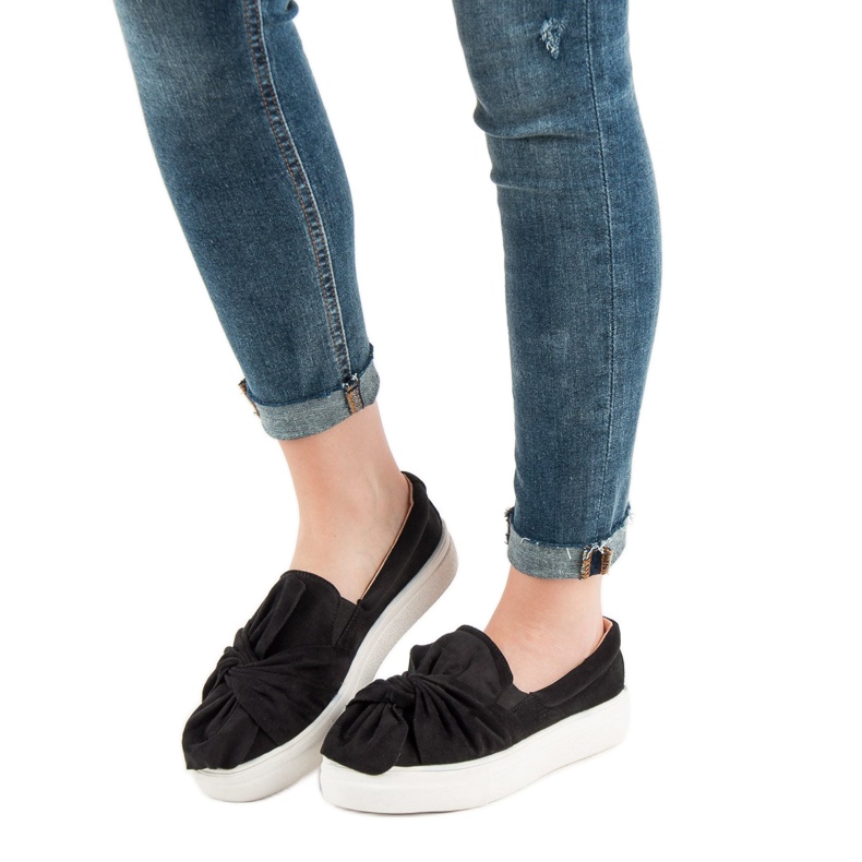 Suede Slipons VICES -jousella musta 2