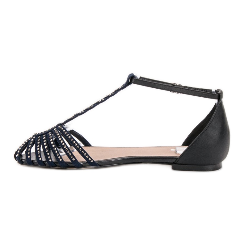 SHELOVET Muodikkaat sandaalit, joissa on kuutiometriä zirkonia musta sininen 2