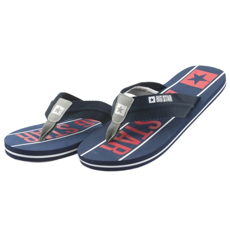 Miesten Big Star 174658 tummansiniset tossut valkoinen punainen laivastonsininen 3