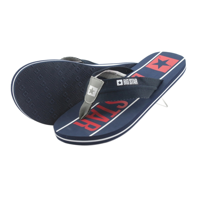 Miesten Big Star 174658 tummansiniset tossut valkoinen punainen laivastonsininen 4