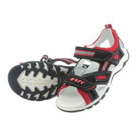 Bartek Nahka sandaalit Boys Velcro 16176 Navy-Red sininen 5