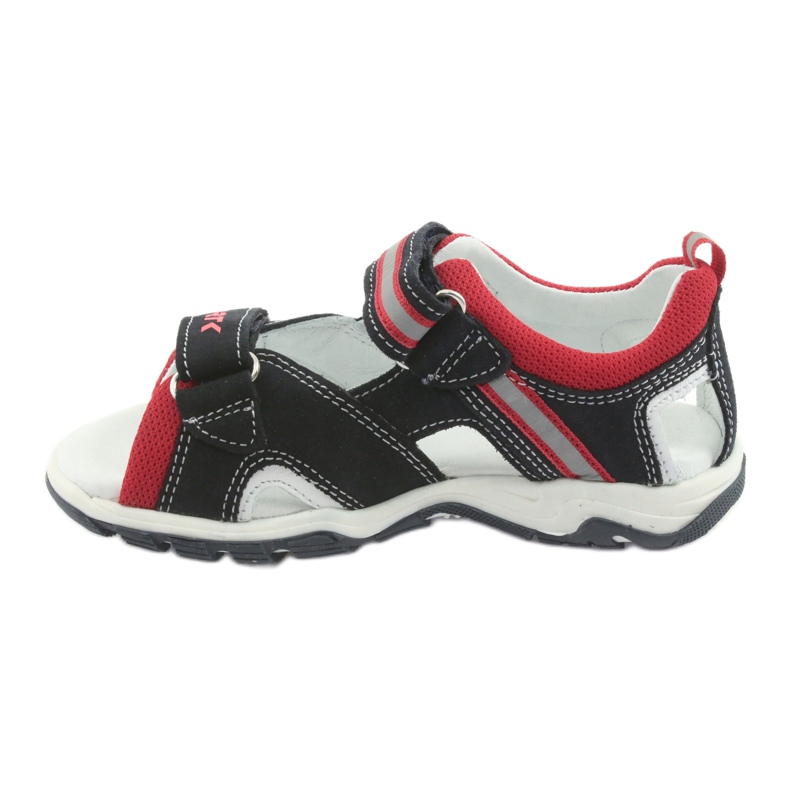 Bartek Nahka sandaalit Boys Velcro 16176 Navy-Red sininen 2