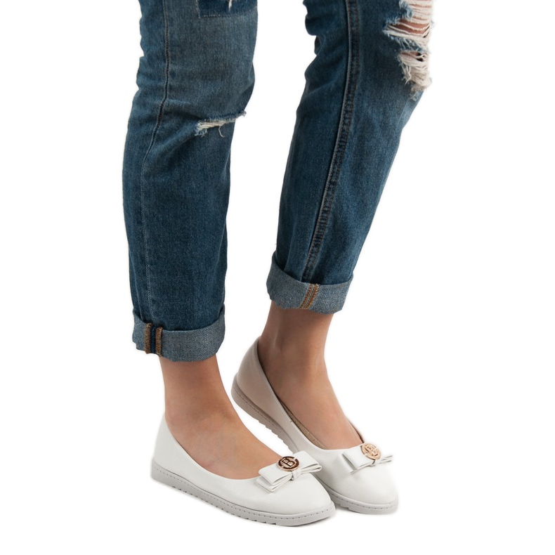 Miss Laura Valkoiset ballerinat valkoinen 2