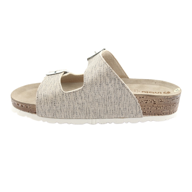 Naisten beige Inblu NM013 -tossut hopeahiukkasilla ruskea harmaa 2