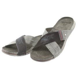 Harmaat Inblu GG009 harmaat miesten tohvelit musta 3