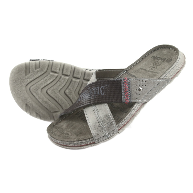 Harmaat Inblu GG009 harmaat miesten tohvelit musta 4