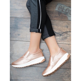 SHELOVET Golden Slip-On kengät vaaleanpunainen 1