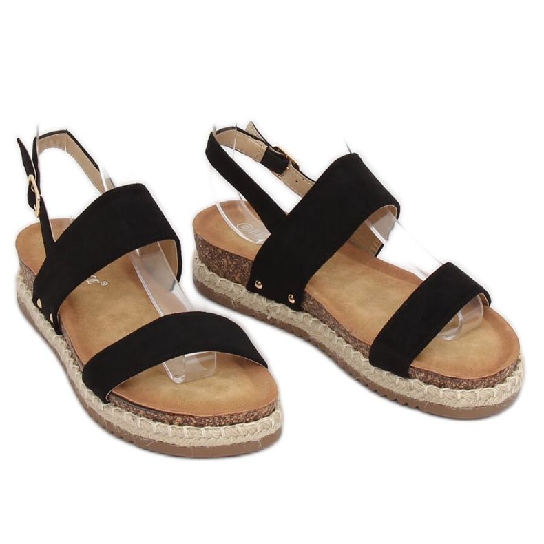 Mustat sandaalit korkkipohjassa CH-118 Black 2