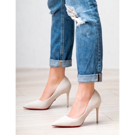 Jumex Mokkanahkaiset korkokengät beige 1