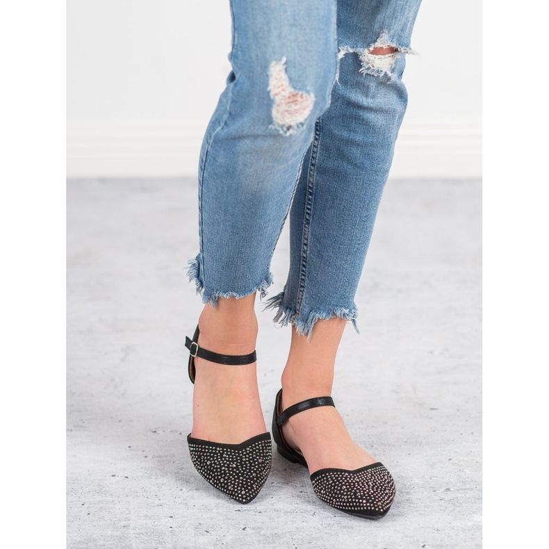 Primavera Kiinnitetyt ballerinat kuutiometrillä musta 1