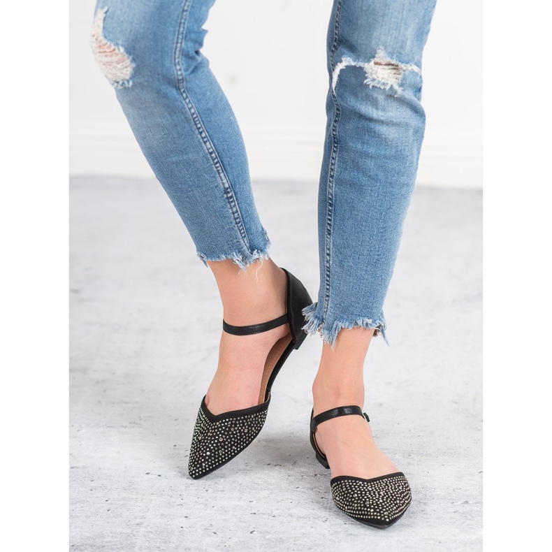 Primavera Kiinnitetyt ballerinat kuutiometrillä musta 2