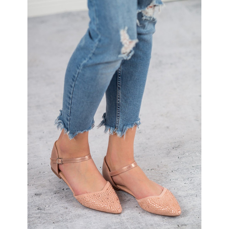 Primavera Kiinnitetyt ballerinat kuutiometrillä vaaleanpunainen 2