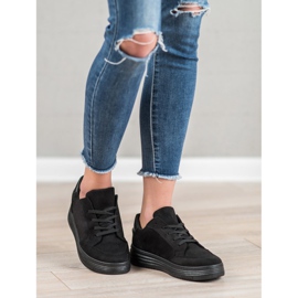 SDS Mokkanahkaiset urheilukengät musta 2