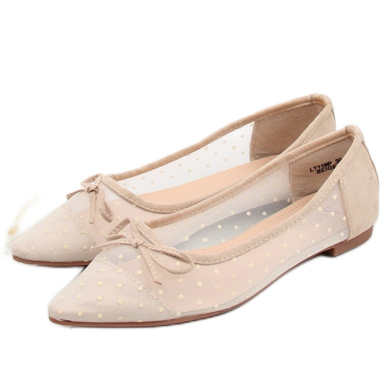 Naisten beige ballerinat LT119P Beige 1