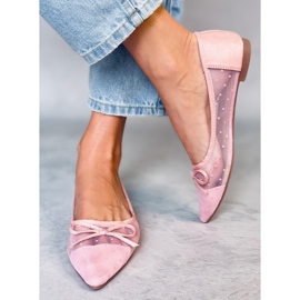 Vaaleanpunaiset naisten ballerinat LT119P Vaaleanpunainen 1