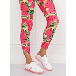 Naisten valkoiset ja vaaleanpunaiset lenkkarit 2B9XX923 VALKOINEN / ROSERED vaaleanpunainen 1