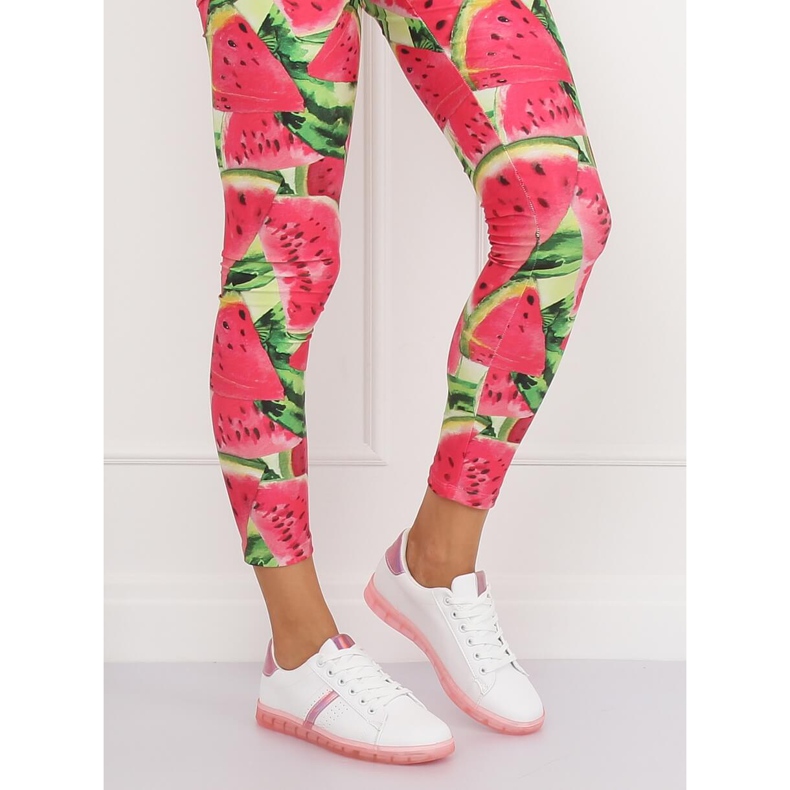 Naisten valkoiset ja vaaleanpunaiset lenkkarit 2B9XX923 VALKOINEN / ROSERED vaaleanpunainen 1