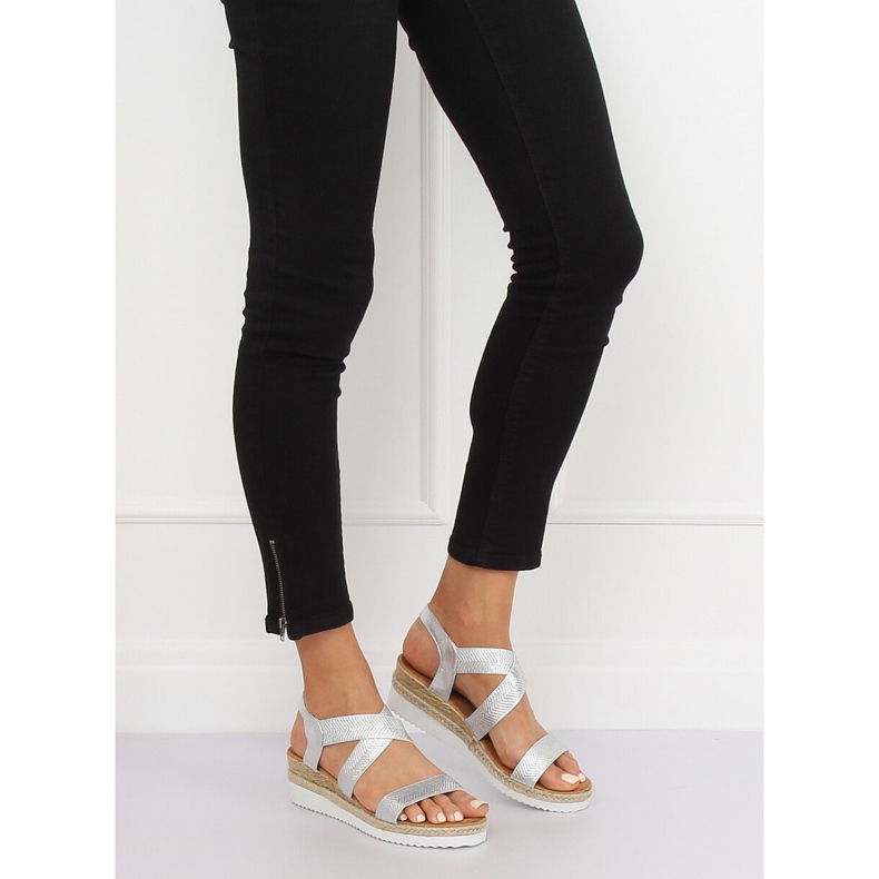 Hopeiset naisten sandaalit S81 Hopea harmaa 1