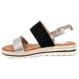 SHELOVET Mukavat sandaalit musta harmaa 1