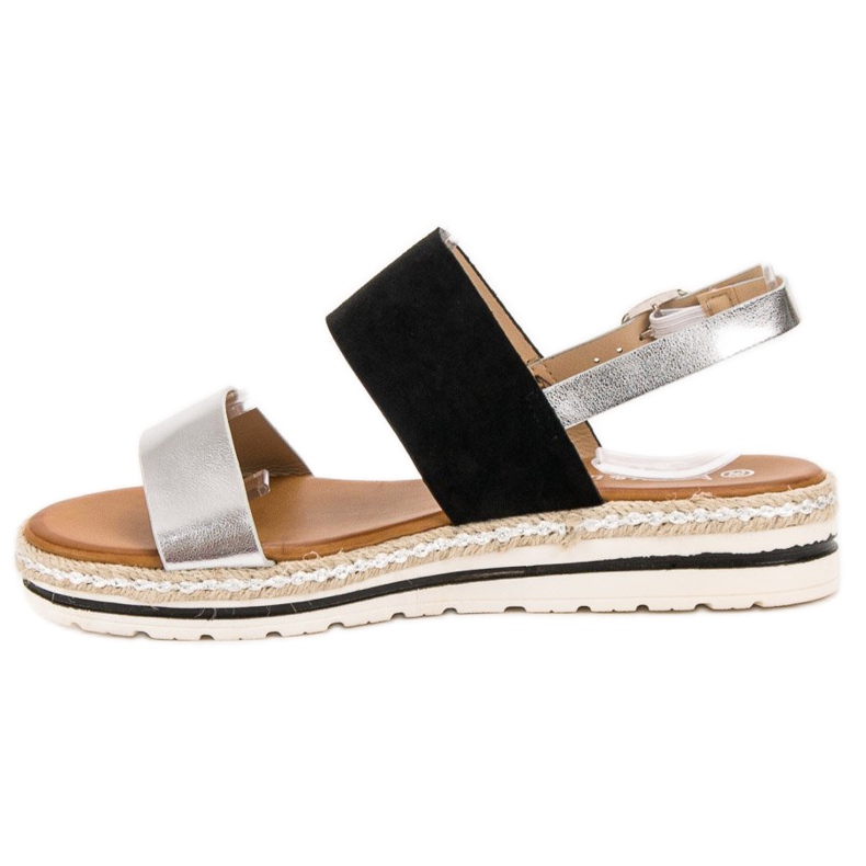 SHELOVET Mukavat sandaalit musta harmaa 1